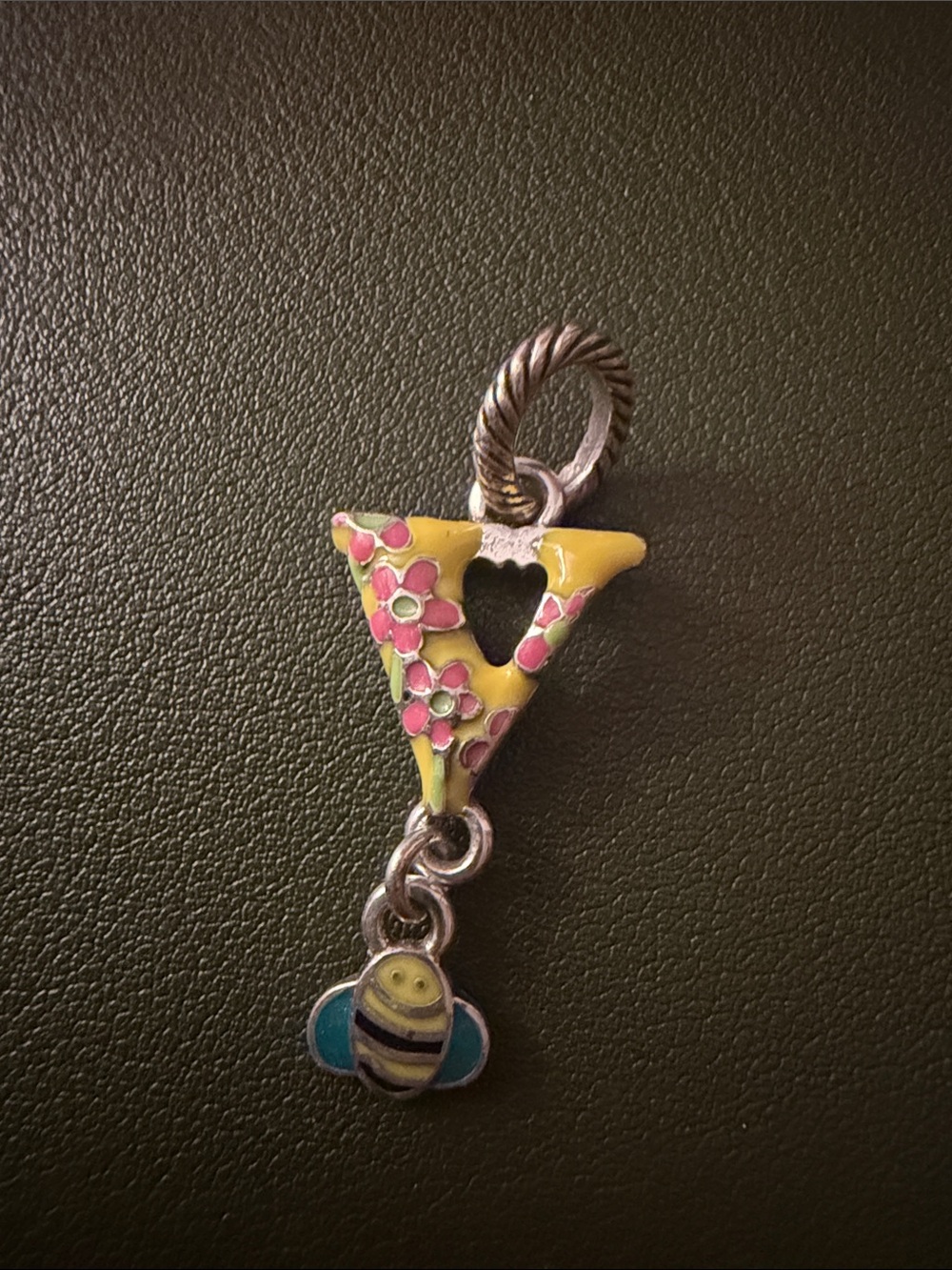 Brighton “V” Charm J9028V Silver / Enamel